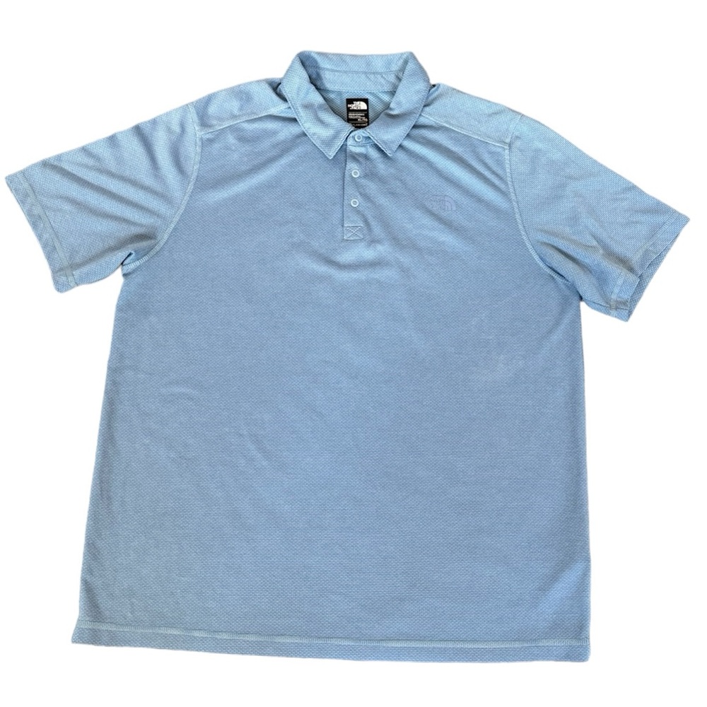 The North Face Adventure Polo Short Sleeve Men's‎ Light Blue Size XL Flash Dry